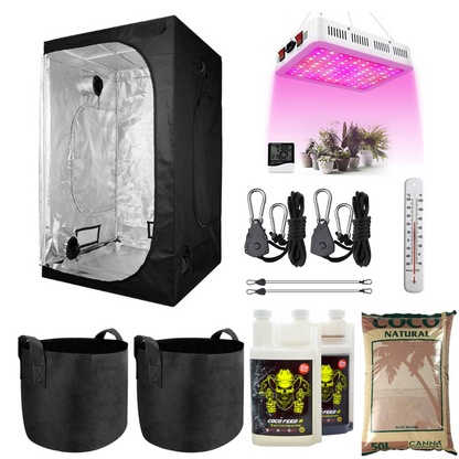 Complete Grow Tent Kit with 1000w LED Light: 
Indoor Hydroponics, 80x80x160cm